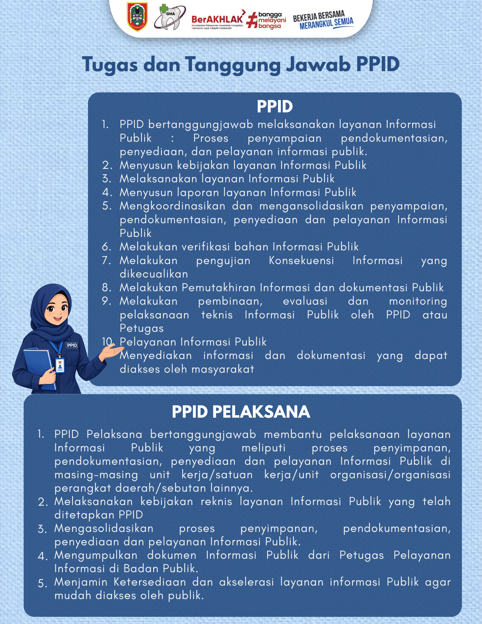 Tugas & Tanggung Jawab PPID Pelaksana