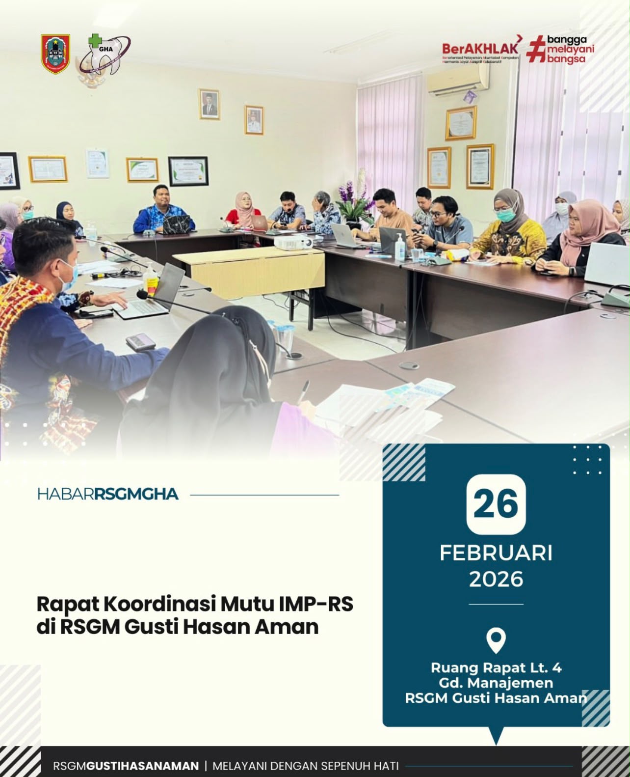 Rapat Koordinasi Mutu IMP-RS di RSGM Gusti Hasan Aman
