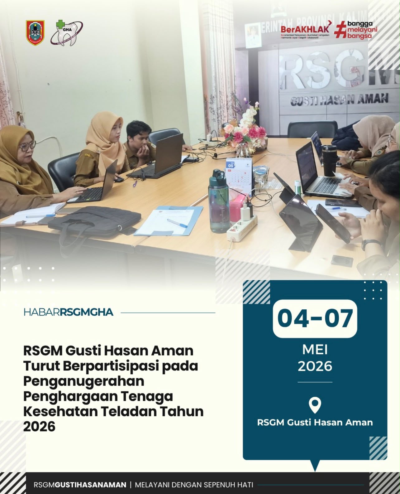 RSGMGHA Turut Berpatisipasi Pada Penganugerahan Penghargaan Tenaga Kesehatan Teladan Tahun 2026