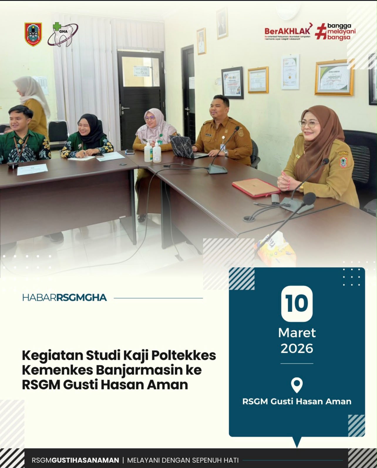 Kegiatan Studi Kaji Poltekkes Kemenkes Banjarmasin ke RSGM Gusti Hasan Aman