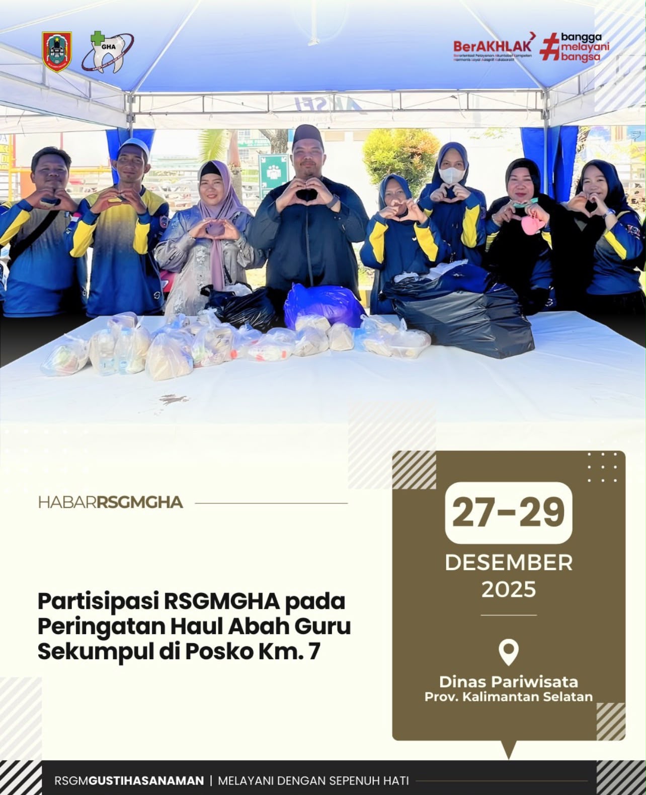 Partisipasi RSGMGHA pada Peringatan Haul Abah Guru Sekumpul di Posko Km. 7