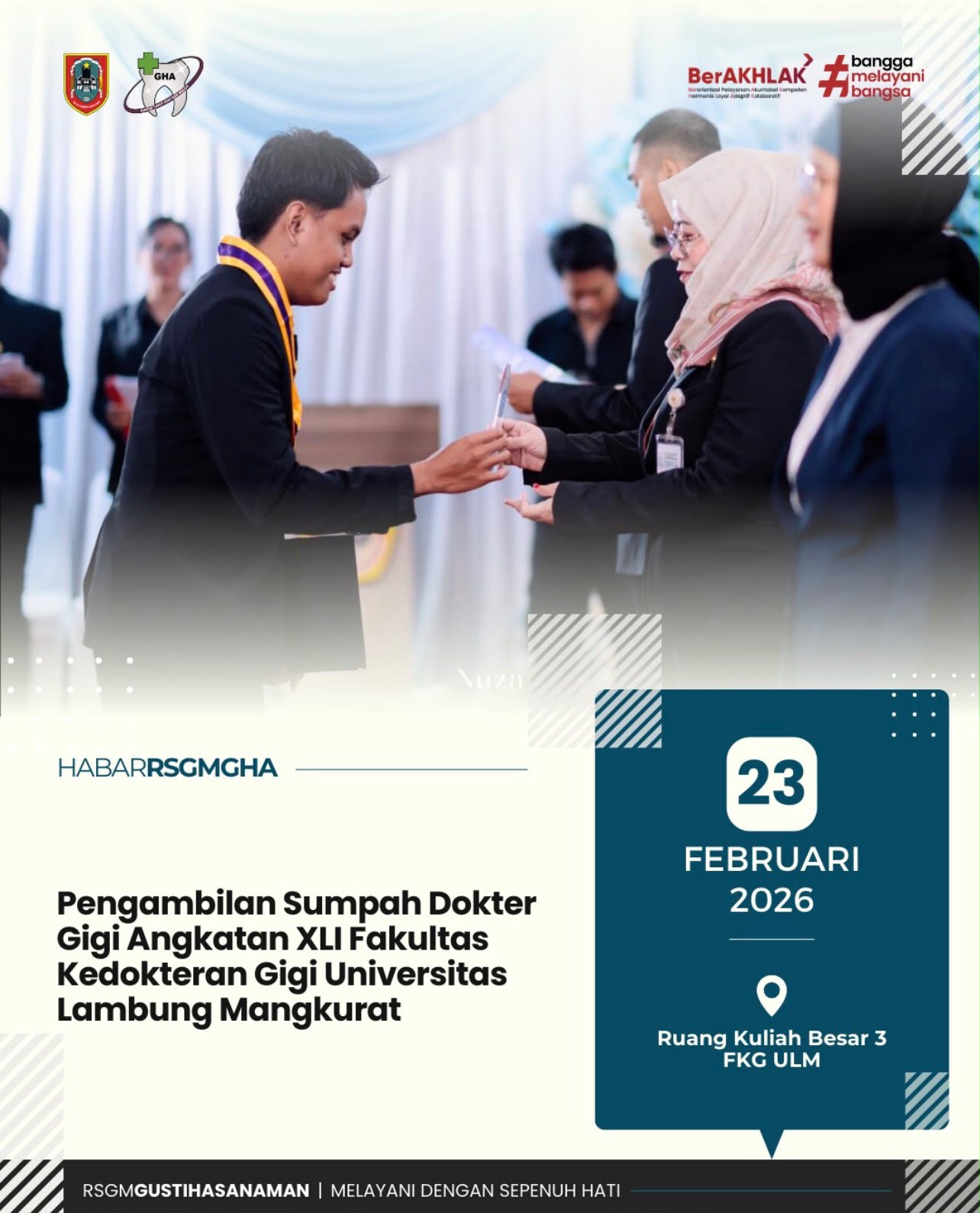 Pengambilan Sumpah Dokter Gigi Angkatan XLI Fakultas Kedokteran Gigi Universitas Lambung Mangkurat