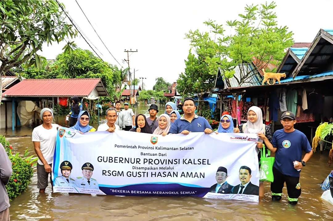 RSGM Gusti Hasan Aman Bantu Korban Banjir